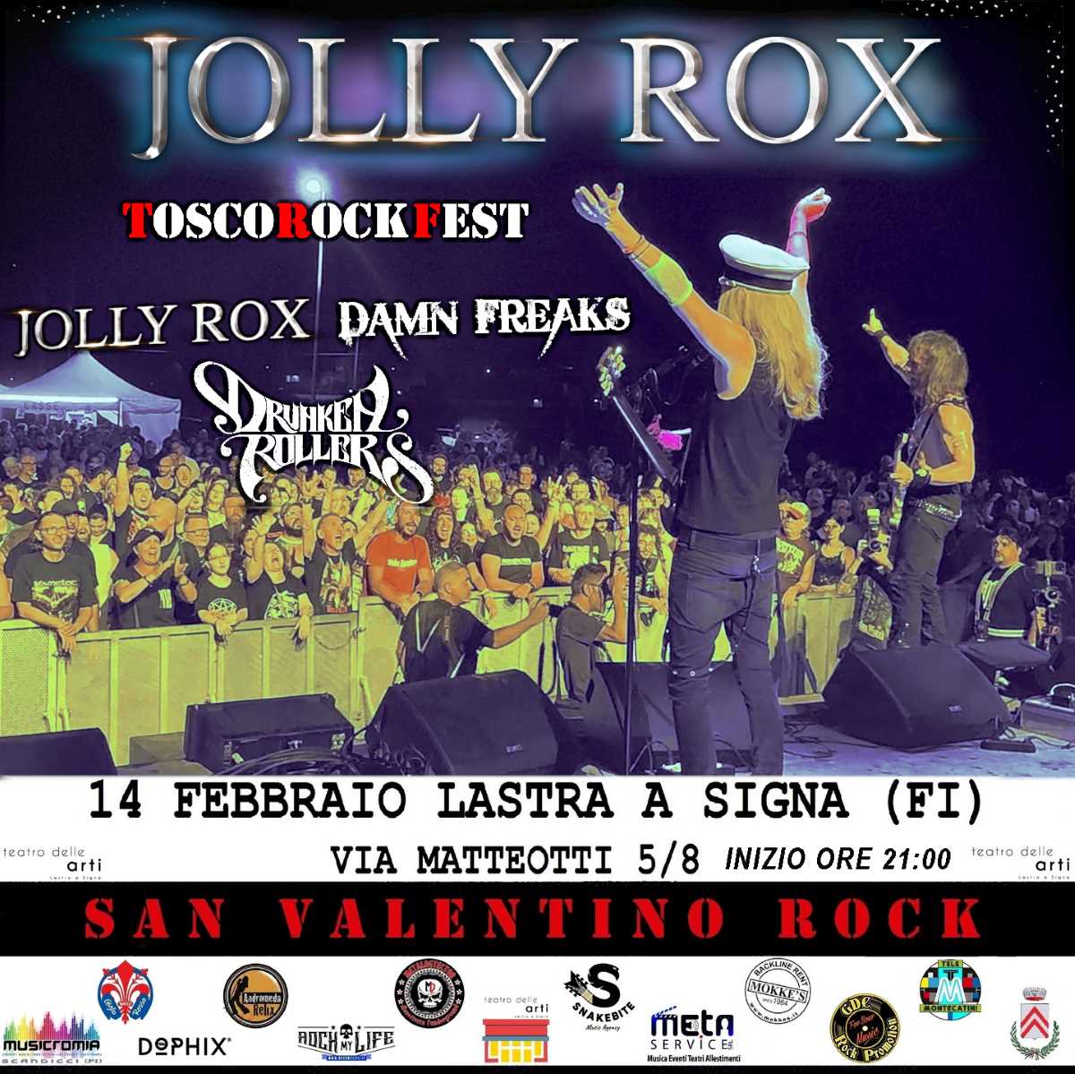 Jolly Rox sul palco del Tosco Rock Fest